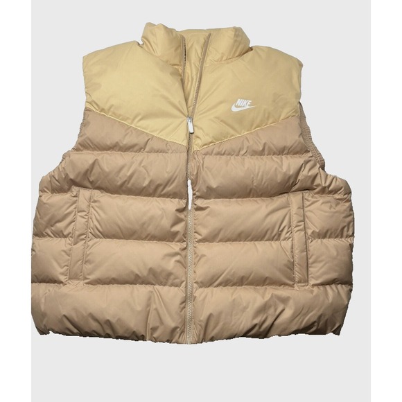 Nike women's Therma-FIT Windrunner Down Puffer Vest - size Large L - Hemp tan - Picture 4 of 7